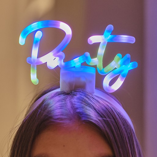 Light up store party sign