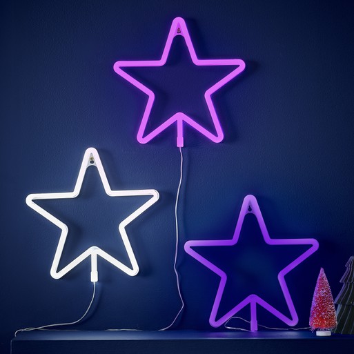 Neon christmas sales star light