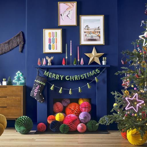 Neon christmas decorations Clearance