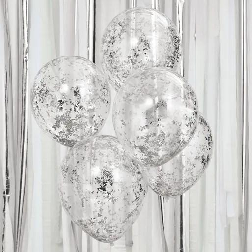 Silver helium balloons 2025