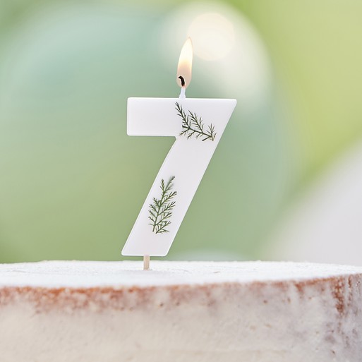 Number top birthday candles