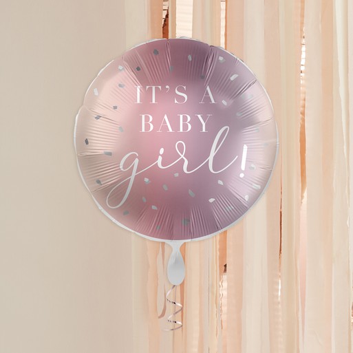 It s a Baby Girl Helium Balloon Delivered Ginger Ray