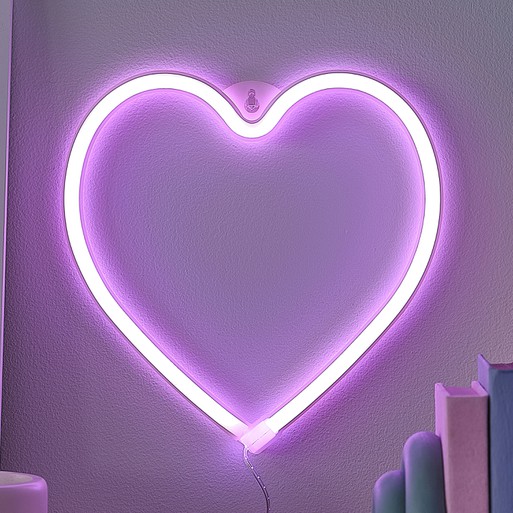 Pink shop purple light