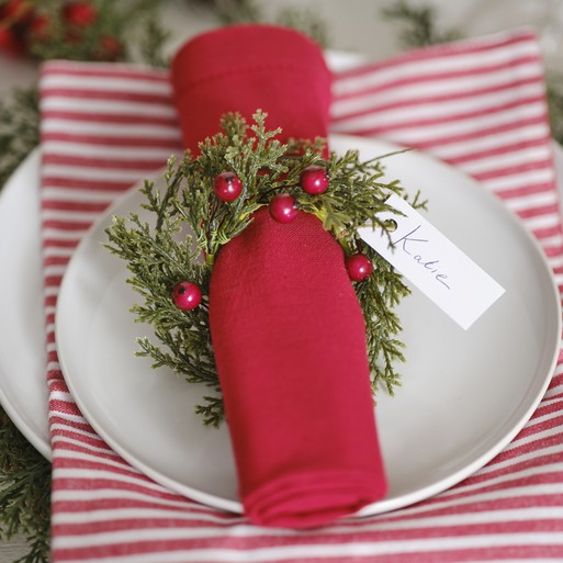 Mistletoe napkin rings new arrivals
