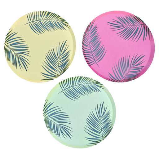 Palm tree paper plates sale