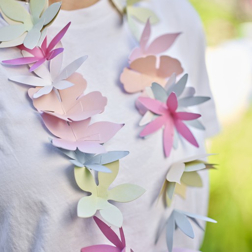 Paper flower on sale garland template