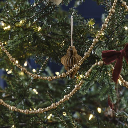 Gold bead shop christmas decorations