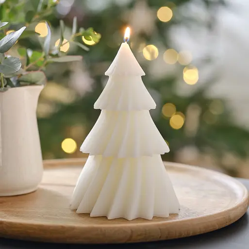 Christmas tree candles white clearance